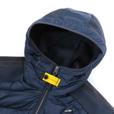 Parajumpers Nolan Quilted Hooded Jacket in Dark Avio Hood