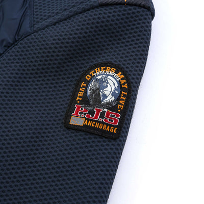 Parajumpers Nolan Quilted Hooded Jacket in Dark Avio Logo