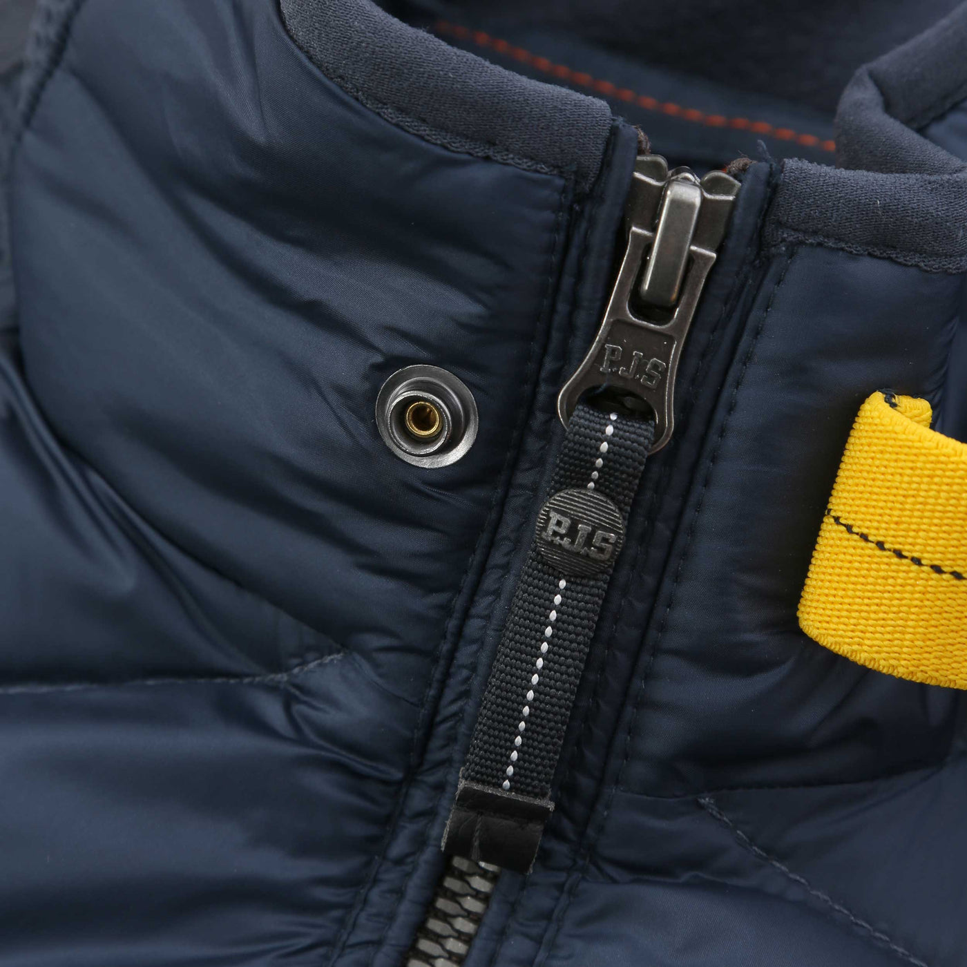 Parajumpers Nolan Quilted Hooded Jacket in Dark Avio Open Throat Strap