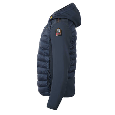 Parajumpers Nolan Quilted Hooded Jacket in Dark Avio Side