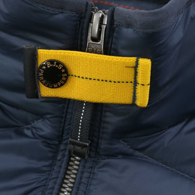 Parajumpers Nolan Quilted Hooded Jacket in Dark Avio Throat Strap