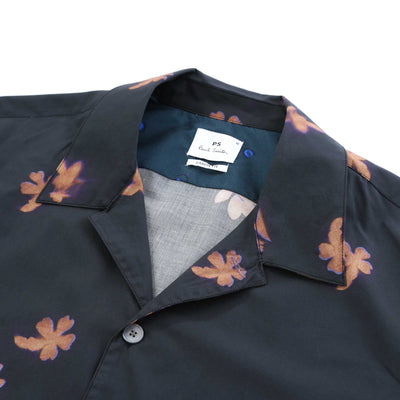 Paul Smith Casual Fit SS Shirt in Black Collar