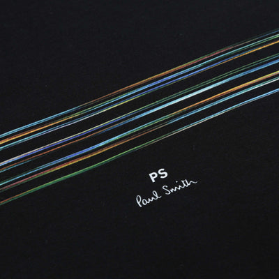 Paul Smith Casual Fit Stripe T Shirt in Black Logo