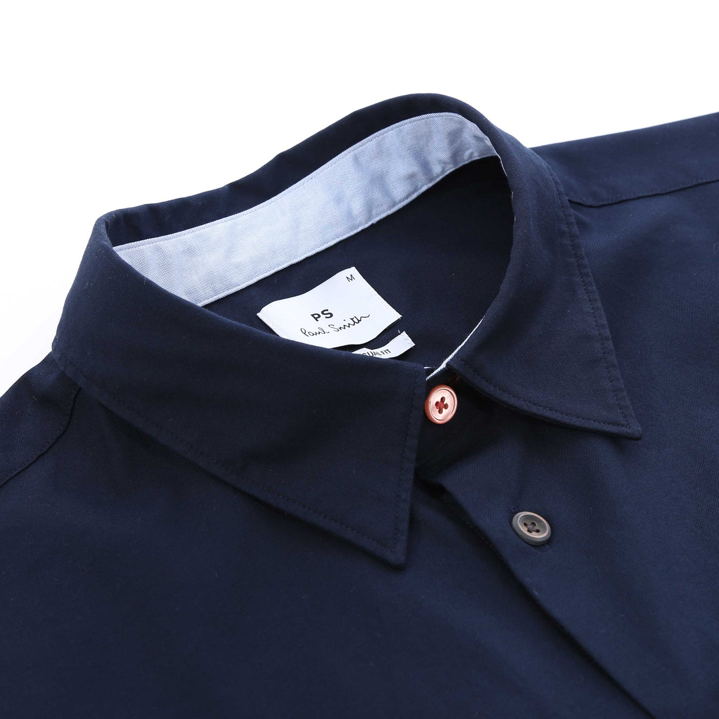Paul Smith Casual Fit Zeb Badge SS Shirt in Navy Collar
