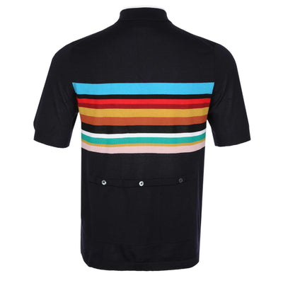 Paul Smith Cycle Jersey SS Knitwear in Navy Back