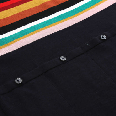 Paul Smith Cycle Jersey SS Knitwear in Navy Pockets