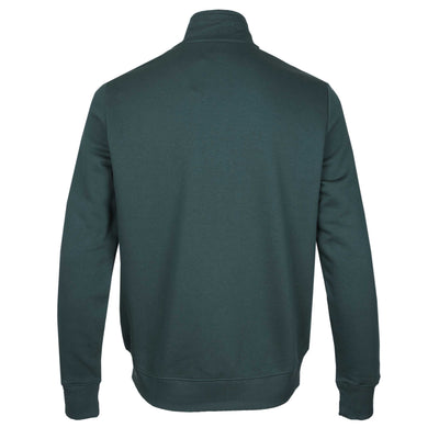 Paul Smith Half Zip Sweat Top in Forest Green Back