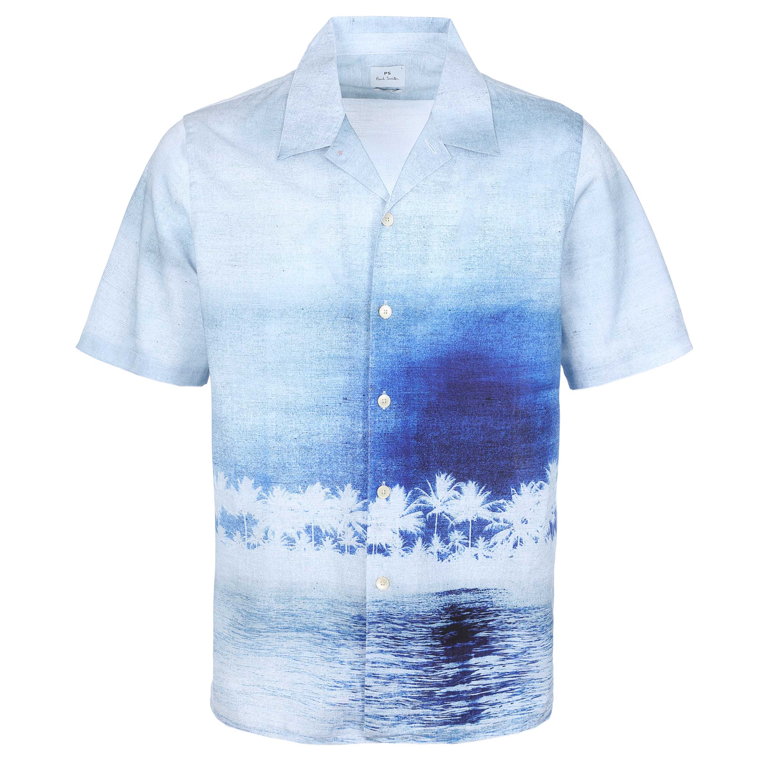 Paul Smith Palm Casual Fit SS Shirt in Navy