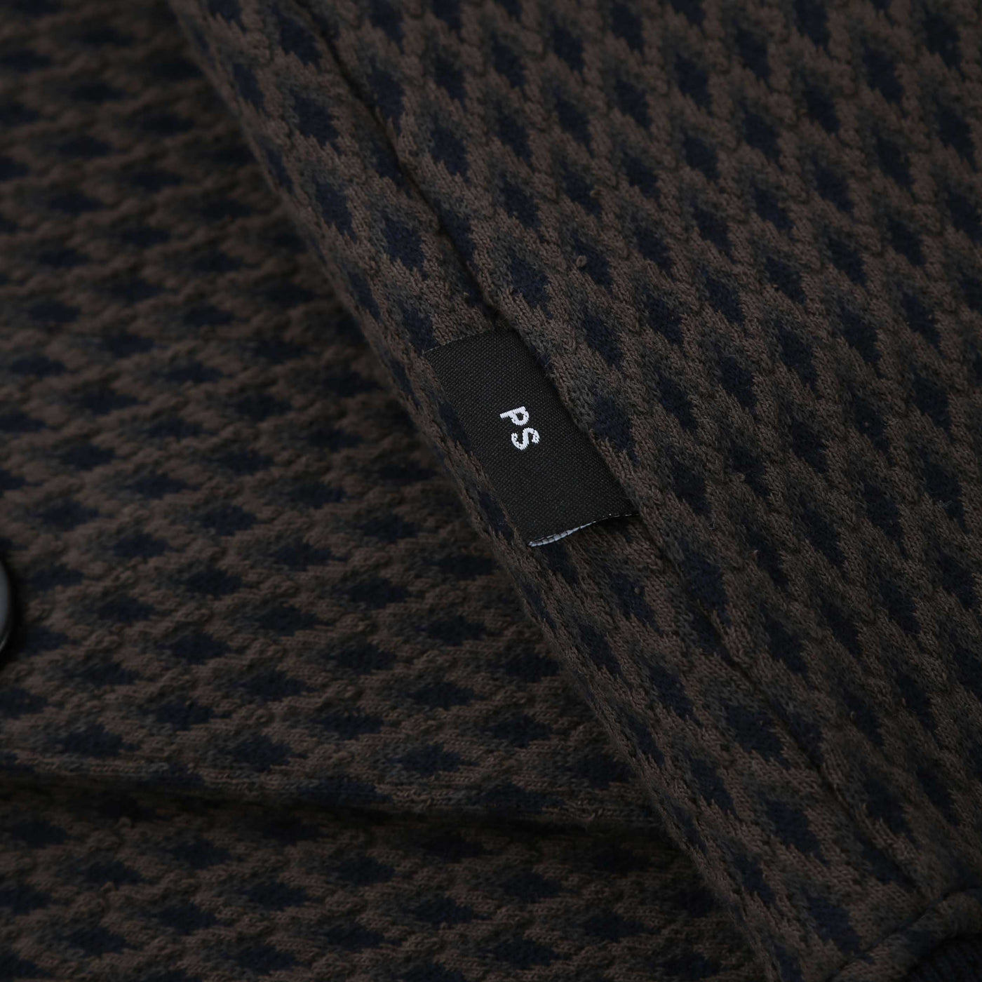 Paul Smith Reg Fit Cardigan Sweat in Black Logo Tab
