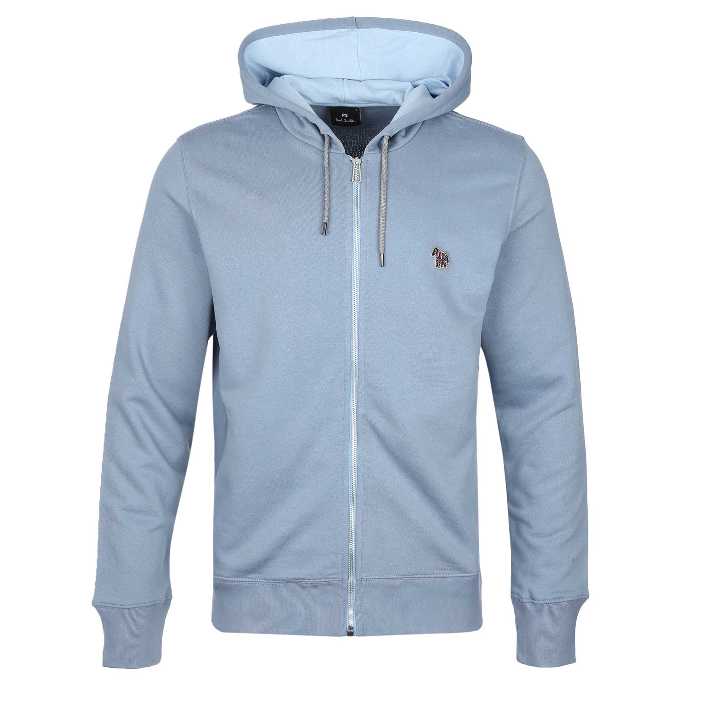 Paul Smith Reg Fit Zip Hoody Sweat Top in Pale Blue