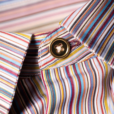 Paul Smith Signature Stripe Shirt in Multicolour Collar