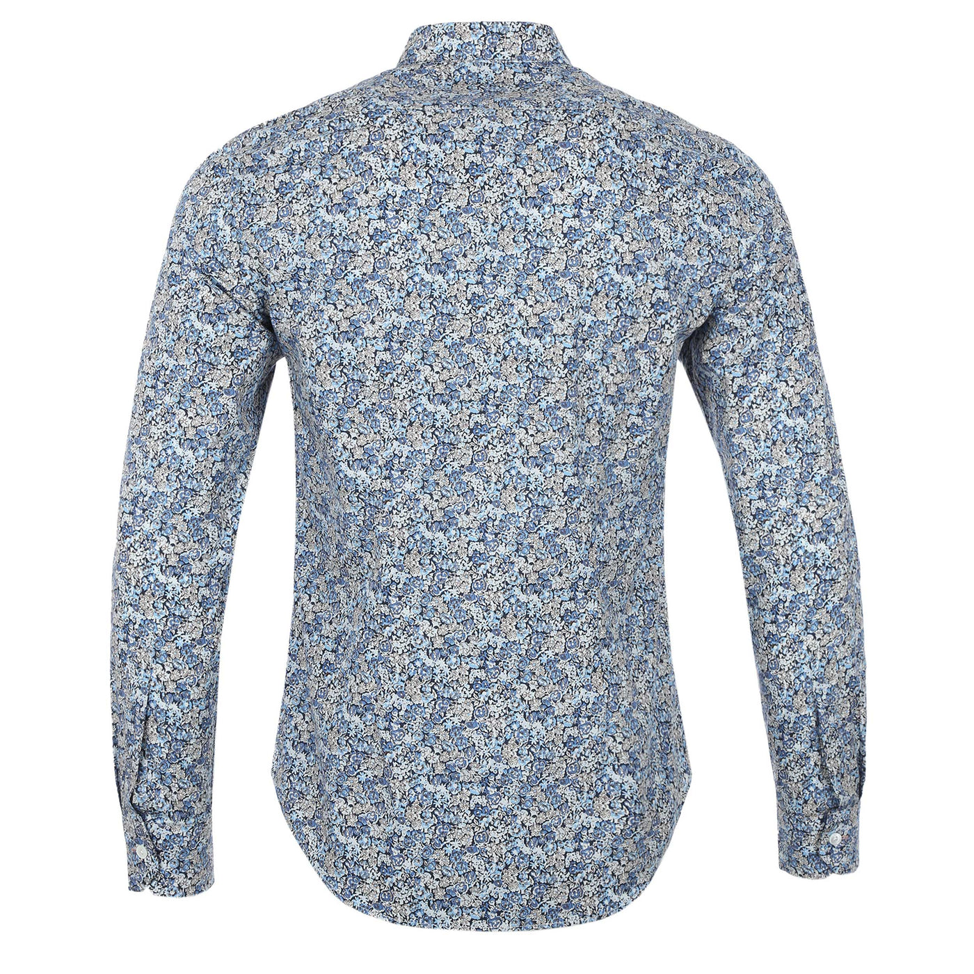 Paul Smith Slim Fit Floral Print Shirt in Petrol Blue Back