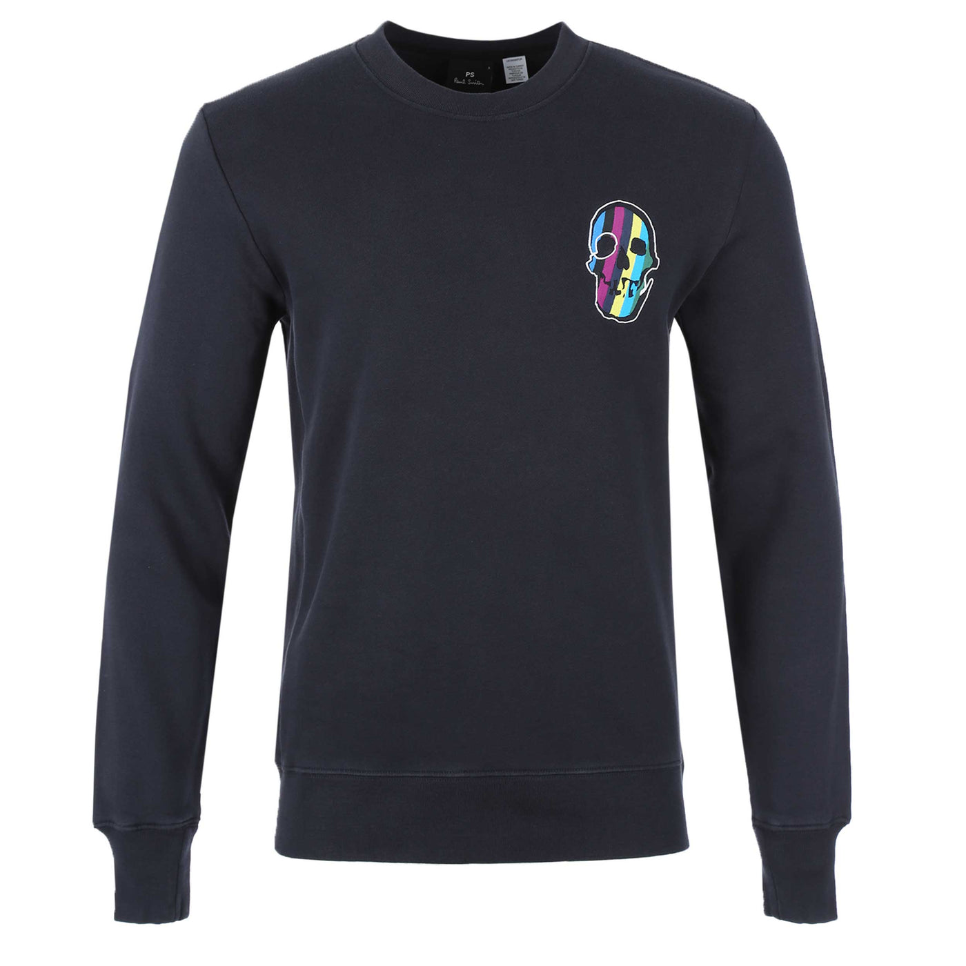 Paul Smith Stripe Skull Sweat Top in Navy