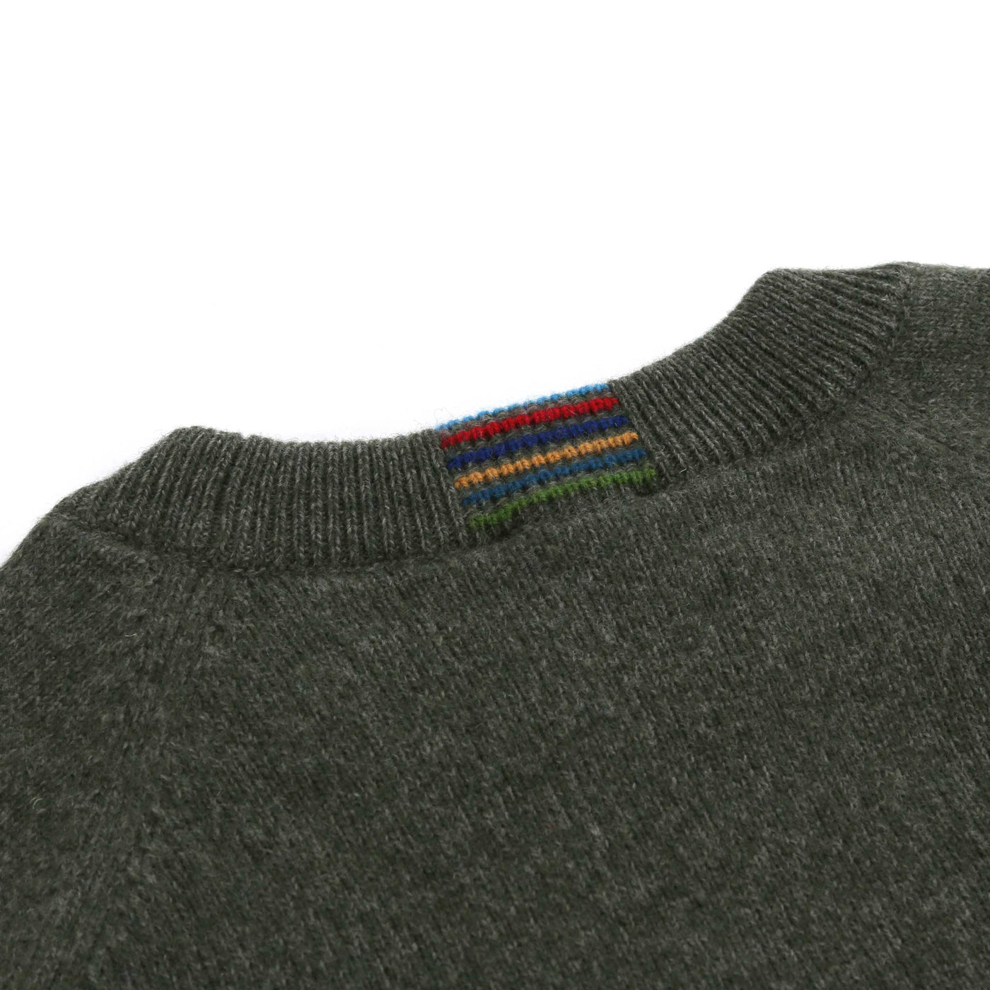 Paul Smith Sweater Crew Neck Knitwear in Green Nape Logo
