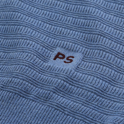 Paul Smith Sweater LS Polo Knitwear in Blue Logo