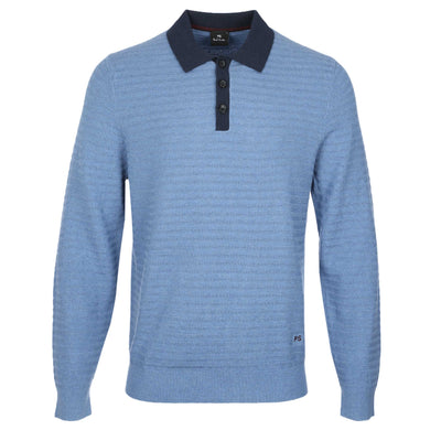 Paul Smith Sweater LS Polo Knitwear in Blue