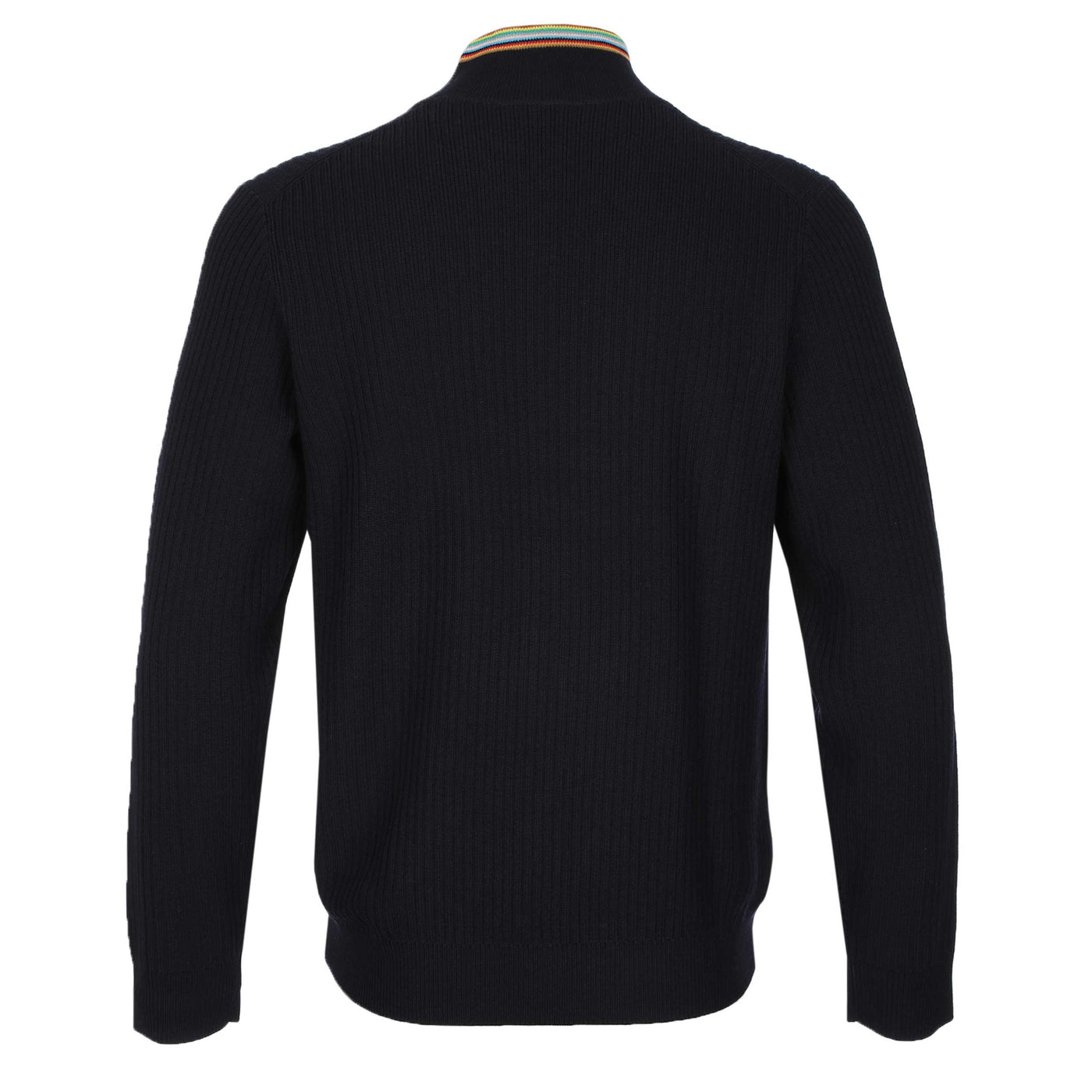 Paul Smith Sweater LS Polo Knitwear in Navy Back