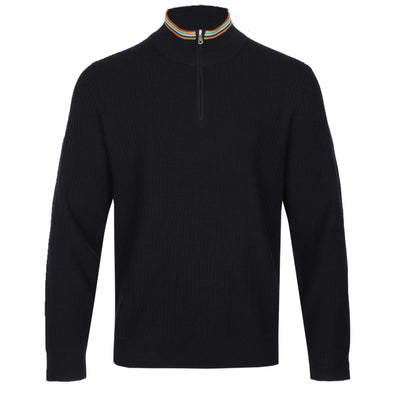 Paul Smith Sweater LS Polo Knitwear in Navy