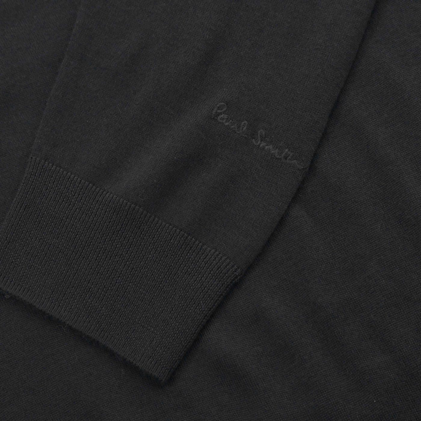 Paul Smith Sweater LS Polo in Black Detail