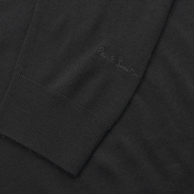 Paul Smith Sweater LS Polo in Black Detail