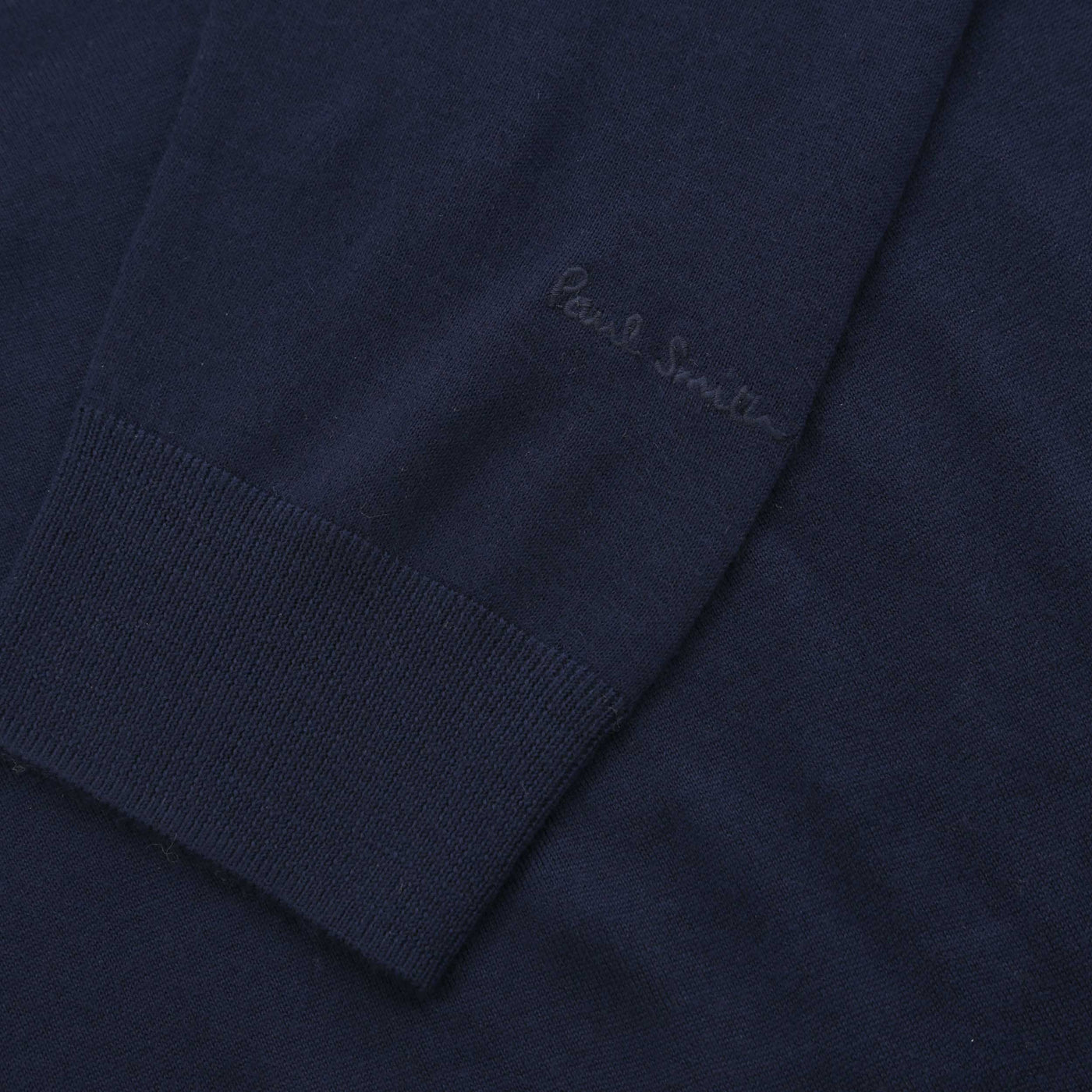 Paul Smith Sweater LS Polo in Navy Detail