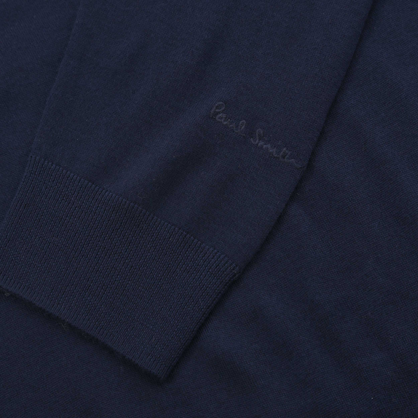 Paul Smith Sweater LS Polo in Navy Detail