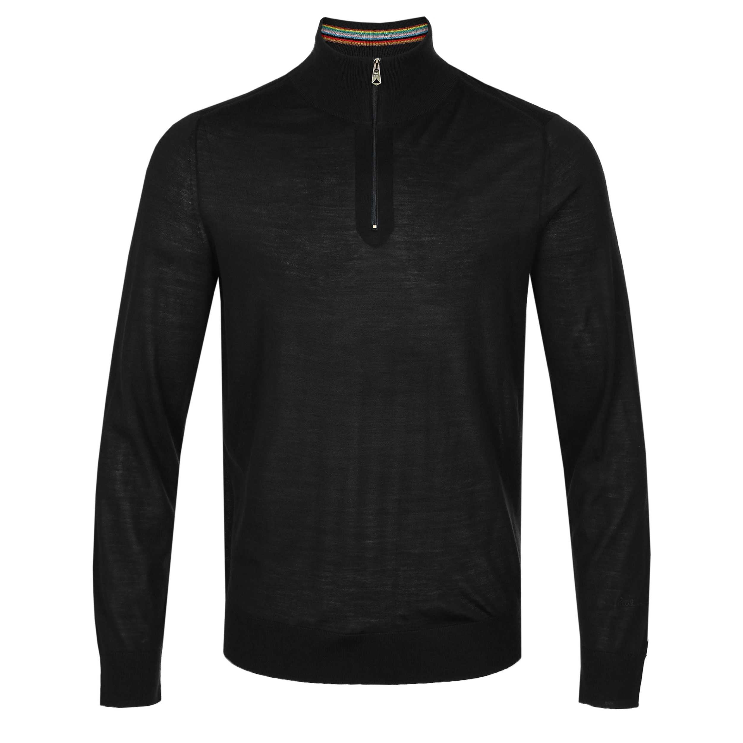 Paul Smith Sweater Zip Neck Knitwear in Black