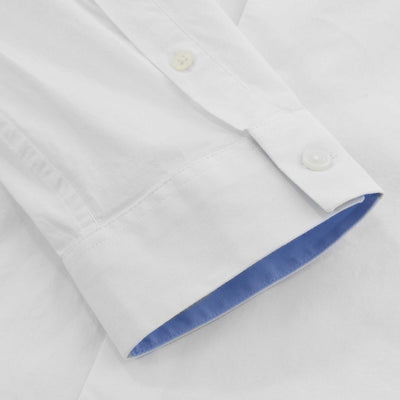 Paul Smith Tailored Fit Zeb Print Emb Shirt in White Cuff