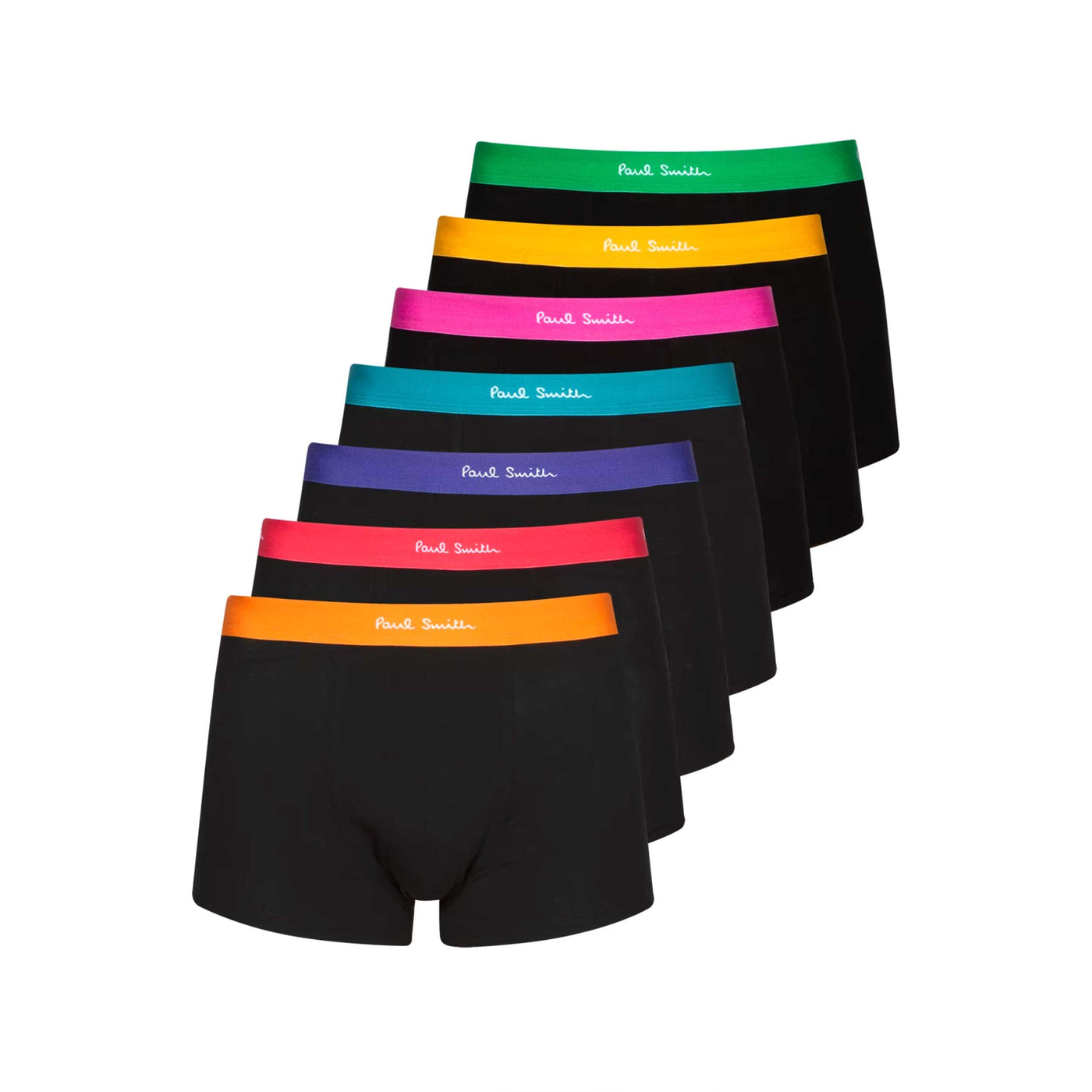 Paul Smith Trunk 7 Pack Mix Band Underwear in Black
