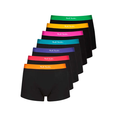 Paul Smith Trunk 7 Pack Mix Band Underwear in Black
