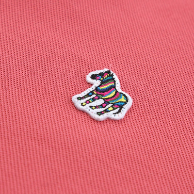 Paul Smith Zebra Badge Polo Shirt in Bubblegum Logo Badge