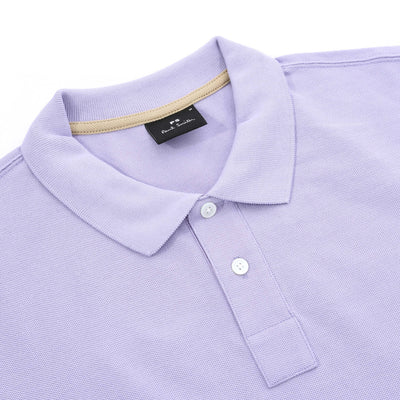 Paul Smith Zebra Badge Polo Shirt in Lilac Collar