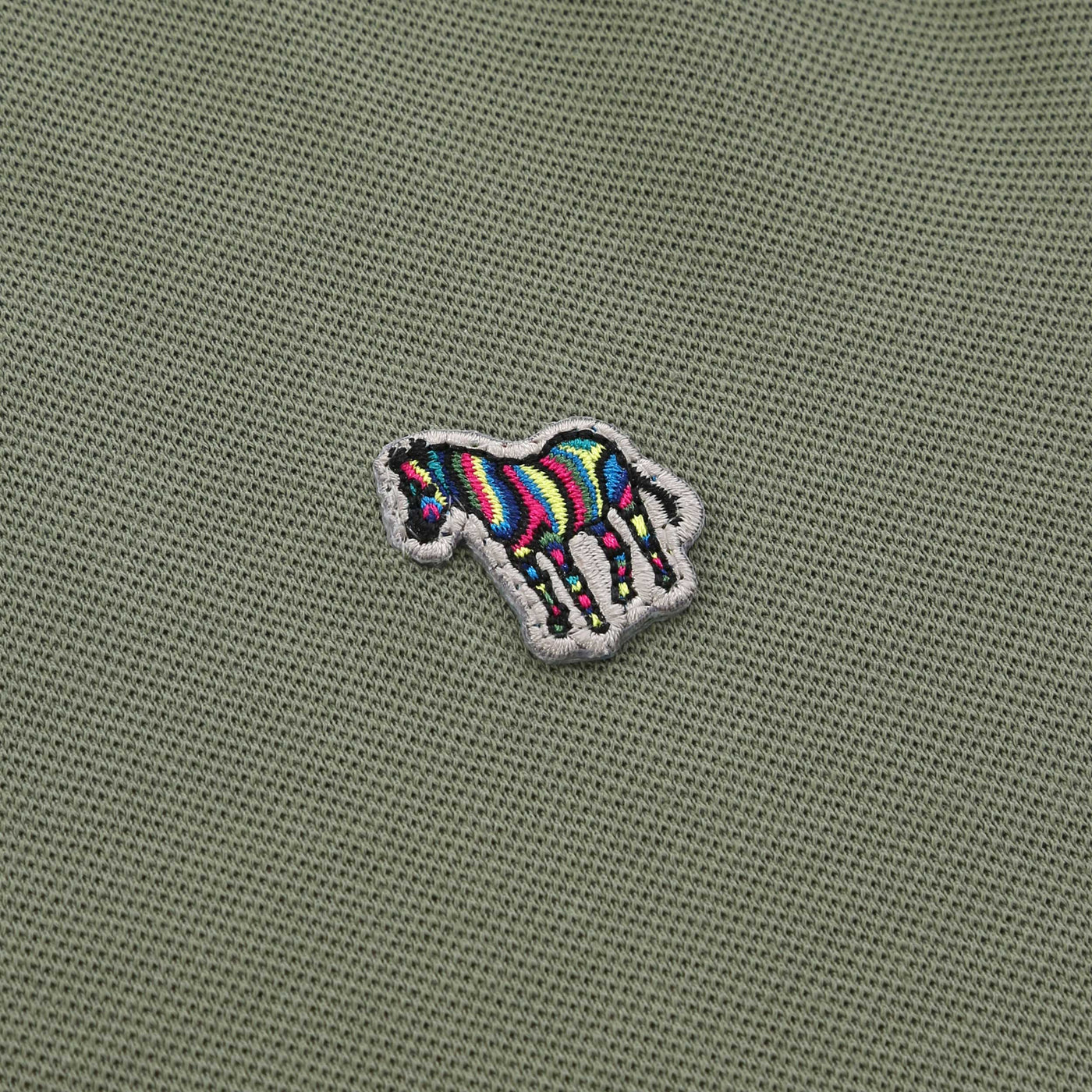 Paul Smith Zebra Badge Polo Shirt in Sage Logo