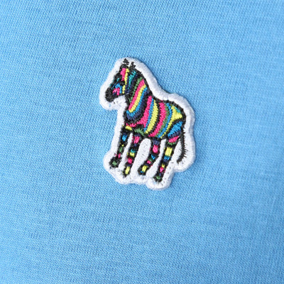 Paul Smith Zebra Badge T Shirt in Bright Blue Logo
