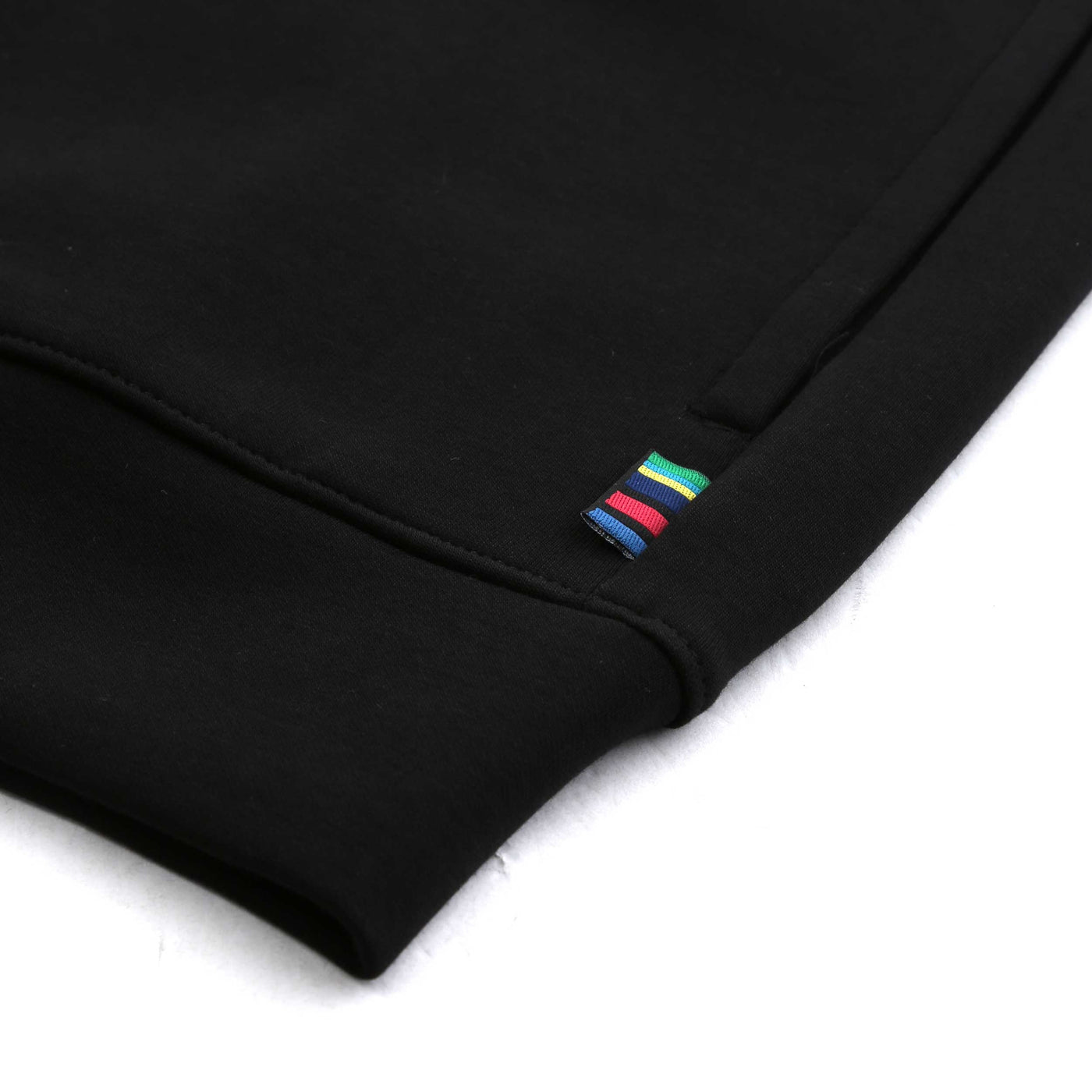 Paul Smith Zip Hoody Sports Stripe Sweat Top in Black Logo Tab