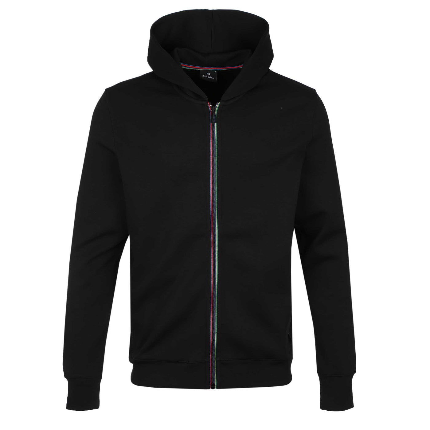 Paul Smith Zip Hoody Sports Stripe Sweat Top in Black
