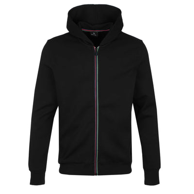 Paul Smith Zip Hoody Sports Stripe Sweat Top in Black
