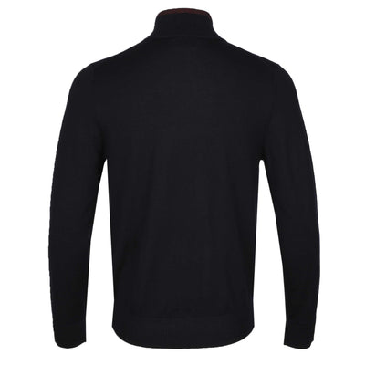 Paul Smith Zip Neck Knitwear in Navy Back