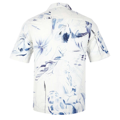 Paul Smith Floral Wine Glass Reg Fit SS Shirt in Off White Back