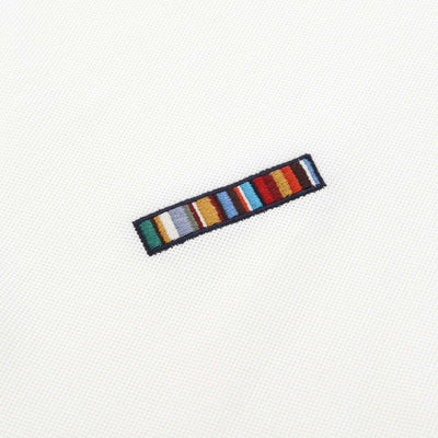 Paul Smith Multi Stripe Emb Polo Shirt in White Detail