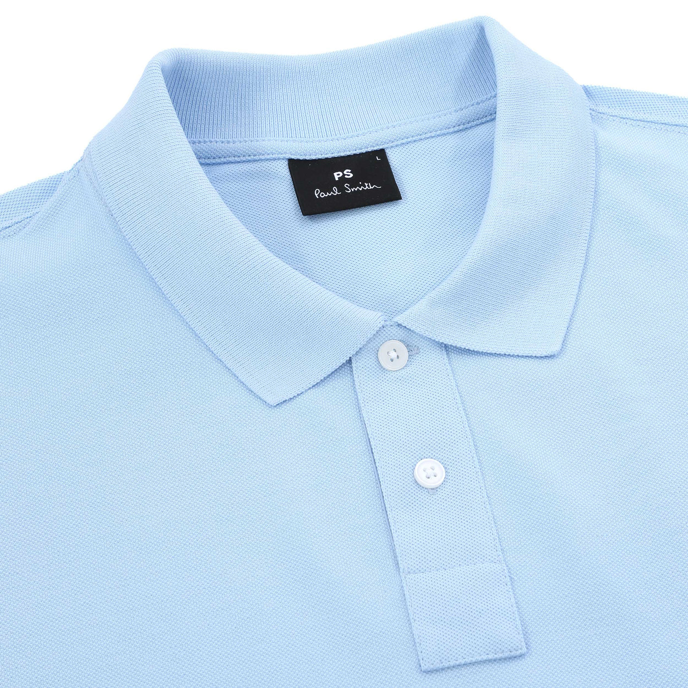 Paul Smith Zebra Badge Polo Shirt in Light Blue Placket