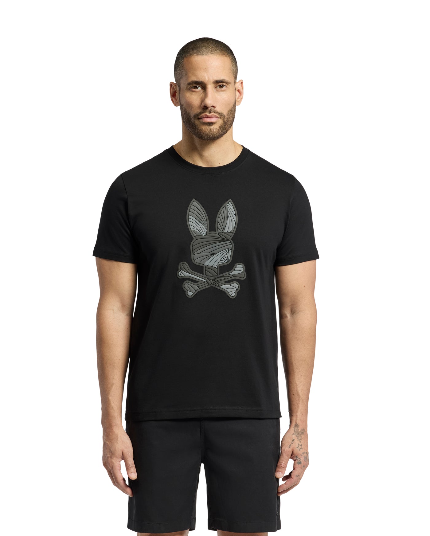 Psycho Bunny Baxter Graphic T-Shirt in Black Model