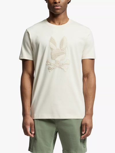Psycho Bunny Baxter Graphic T-Shirt in Natural Linen Model