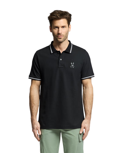 Psycho Bunny Baxter Polo Shirt in Black Model
