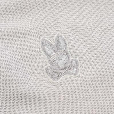 Psycho Bunny Baxter Polo Shirt in Natural Linen Logo