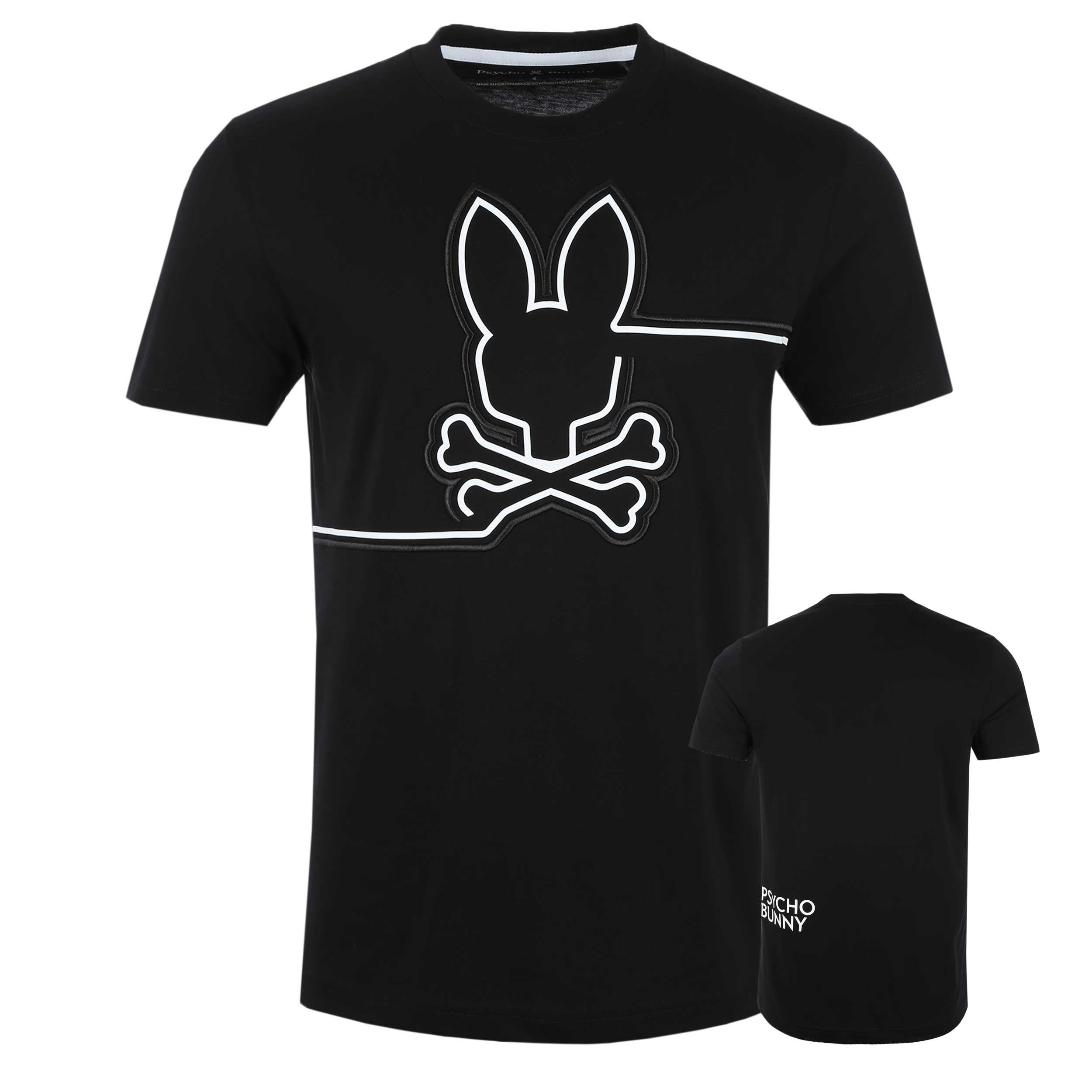 Psycho Bunny Chester Embroidered Graphic T Shirt in Black | Psycho ...