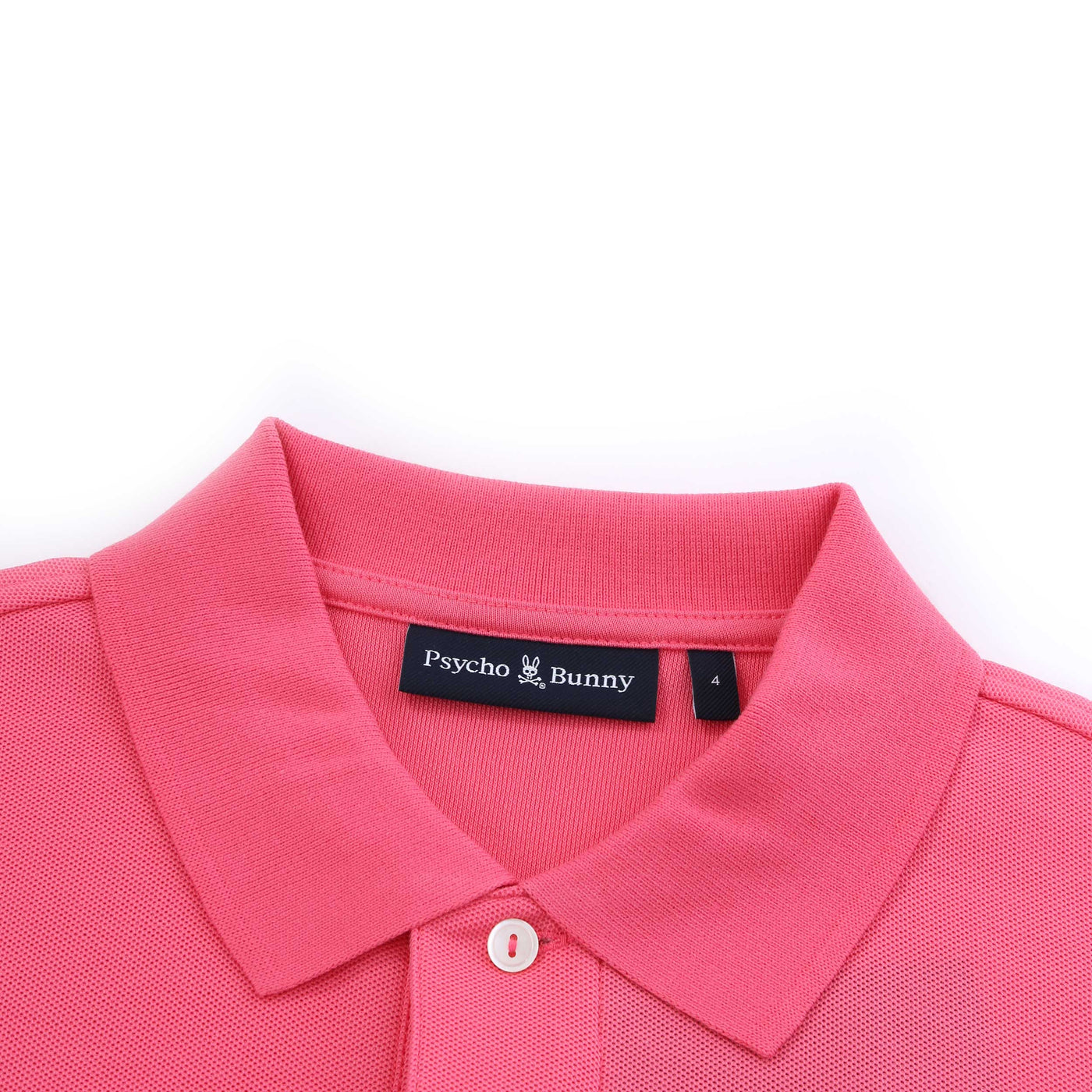 Psycho Bunny Classic Polo Shirt in Camellia Rose Pink Collar
