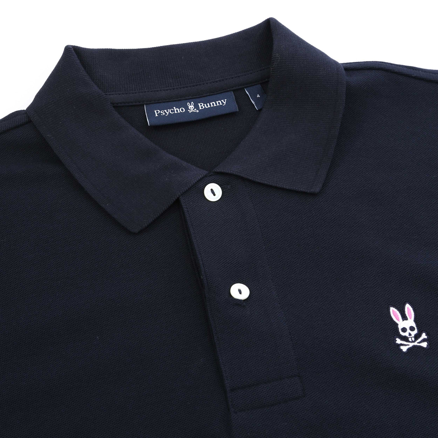 Psycho Bunny Classic Polo Shirt in Navy Collar