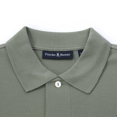 Psycho Bunny Classic Polo Shirt in Sea Spray Green Collar