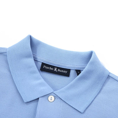 Psycho Bunny Classic Polo Shirt in Serenity Sky Blue Collar